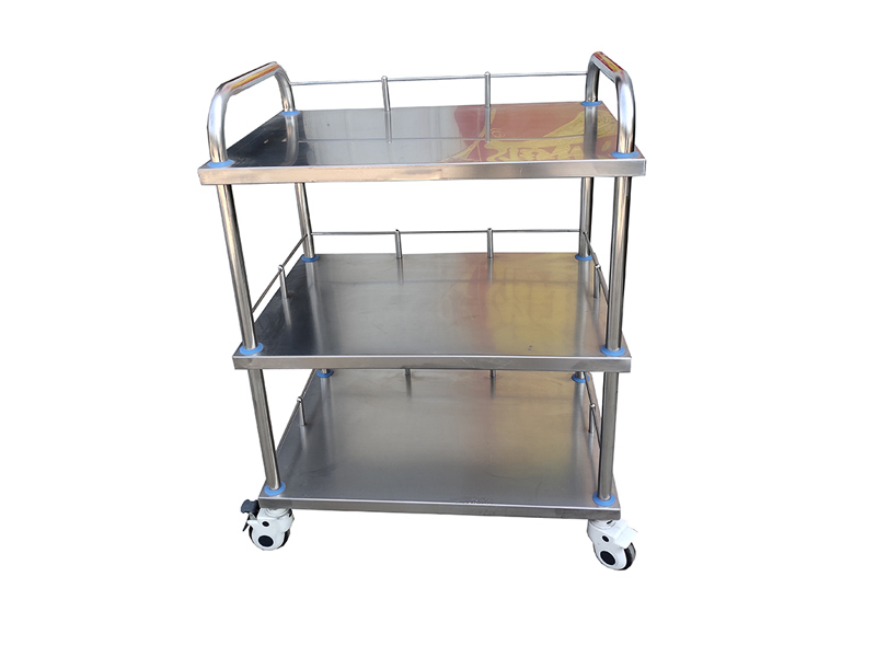 不锈钢三层器械台车