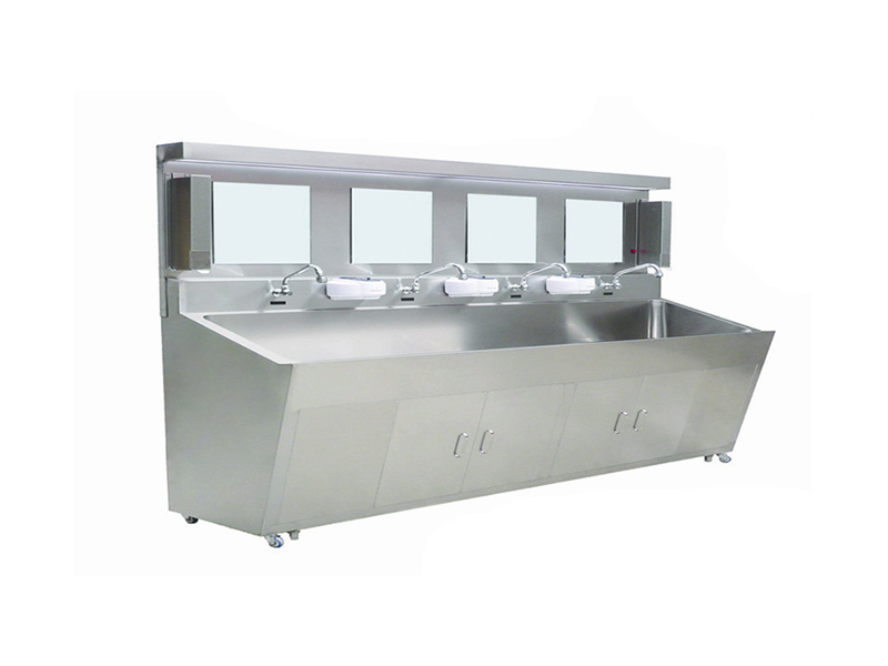 不锈钢感应洗手池四人位