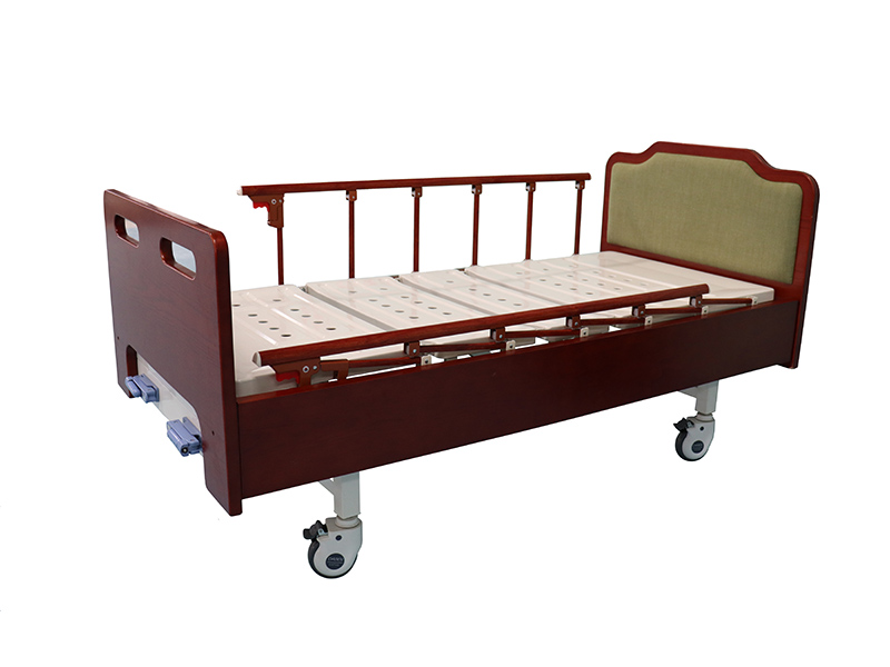 手动双摇实木护理床（隐藏摇把）